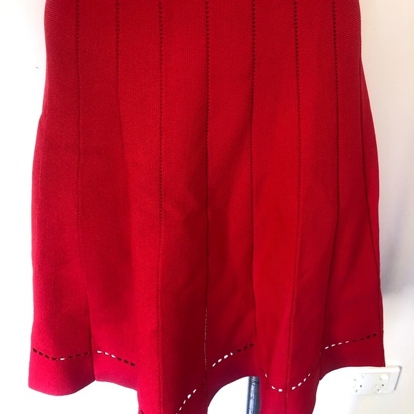 🌿 PORTMANS 🌿 sleeveless red fit and flare dress with pleated skirt size XS - Picture 4 of 7